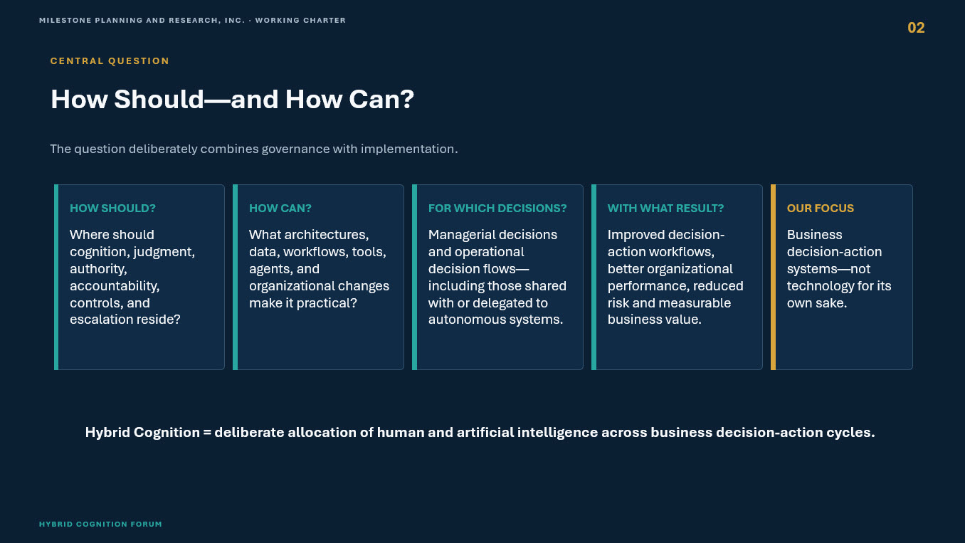 Central question — how should and how can